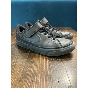 Nike Court Legacy HARD TO FIND All Black Shoes Kids Size‎ 13.5C DA5381-001